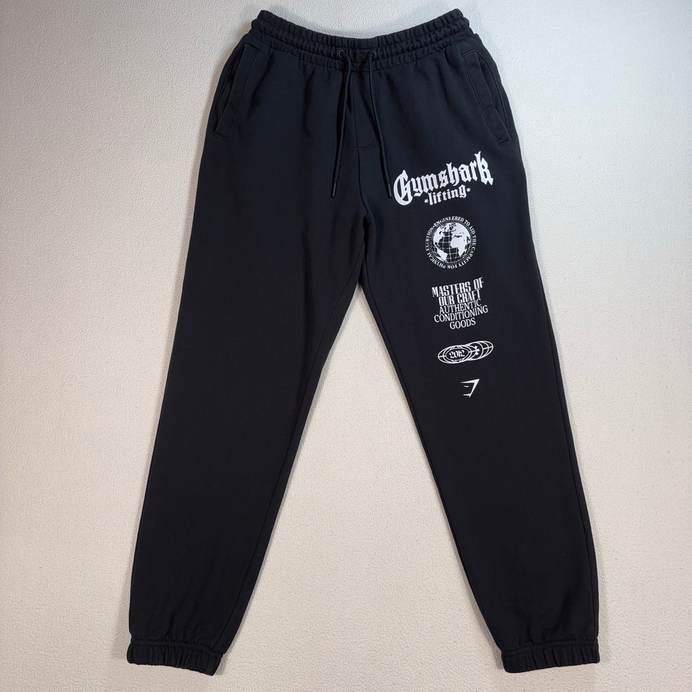 Gymshark Golobal Lifting Oversized Joggers Men's S Black Sweatpants Gym Workout‎